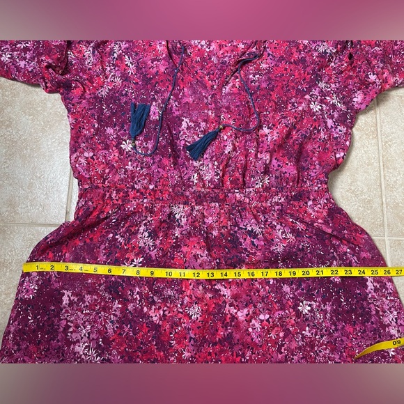 FRYE AND CO Pink Floral Tie Front Sundress, Size XXL - Picture 11 of 14